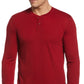 Perry Ellis Men's Solid Henley Sleep Shirt Red Size X-Large