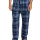 Perry Ellis Men's Plaid Knit Pajama Pants Blue Size Medium