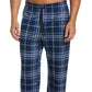 Perry Ellis Men's Plaid Knit Pajama Pants Blue Size Medium
