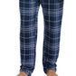 Perry Ellis Men's Plaid Knit Pajama Pants Blue Size Medium