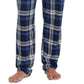 Perry Ellis Portfolio Men's Windowpane Plaid Knit Pajama Pants Blue Size XL