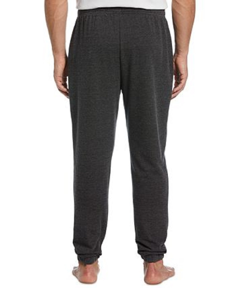 Perry Ellis Men's Heathered Textured Knit Fleece Pajama Joggers Gray Size X-Large