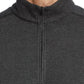Perry Ellis Men's Heathered Textured Knit 1/4 Zip Fleece Pajama Sweater Gray Size X-Large