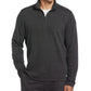 Perry Ellis Men's Heathered Textured Knit 1/4 Zip Fleece Pajama Sweater Gray Size X-Large