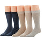 Perry Ellis Men's 5 Pk Ribbed Crew Socks Multi Size 45119