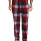 Perry Ellis Portfolio Men's Heather Plaid Pajama Pants Red Size Medium