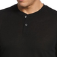 Perry Ellis Portfolio Men's Henley Thermal Sleep Shirt Black Size Medium