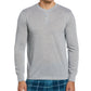 Perry Ellis Portfolio Men's Solid Henley Sleep Shirt Gray Size X-Large