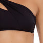 Trina Turk Women's One Shoulder Bikini Top Black Size 6