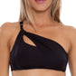 Trina Turk Women's One Shoulder Bikini Top Black Size 6
