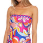 Trina Turk Women's Multi Sevilla Tankini Swim Top Pink Size 10