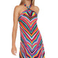 Trina Turk Women's Louvre Halter Neck Cover Up Dress Blue Size Medium