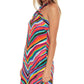 Trina Turk Women's Louvre Halter Neck Cover Up Dress Blue Size Medium