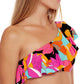Trina Turk Women's Gemini One Shoulder Bikini Top Pink Size 6