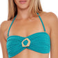 Trina Turk Women's  Empire Bandeau Bikini Top Blue Size 6