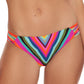 Trina Turk Women's Louvre Printed Tab Side Hipster Bikini Bottoms Swimsuit Pink Multi Size 4