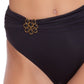 Trina Turk Women's Atlas High Waist Bikini Bottoms Black Size 6