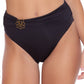 Trina Turk Women's Atlas High Waist Bikini Bottoms Black Size 6