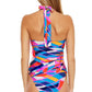 Trina Turk Women's Rio Twist Front Tankini Top Swimsuit Pink