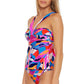 Trina Turk Women's Rio Twist Front Tankini Top Swimsuit Pink