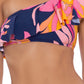 Trina Turk Women's Breeze Printed One Shoulder Ruffled Bikini Top Swimsuit Blue Size 10