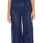 Trina Turk Women's Pacheco Wide Leg CoverUp Pants Blue Size Small
