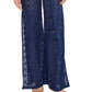 Trina Turk Women's Pacheco Wide Leg CoverUp Pants Blue Size Small