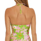 Trina Turk Women's La Palma Halter Tankini Top Swimsuit Green