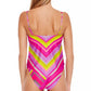 Trina Turk Women's Waltz Tankini Top Swimsuit Pink Size 14