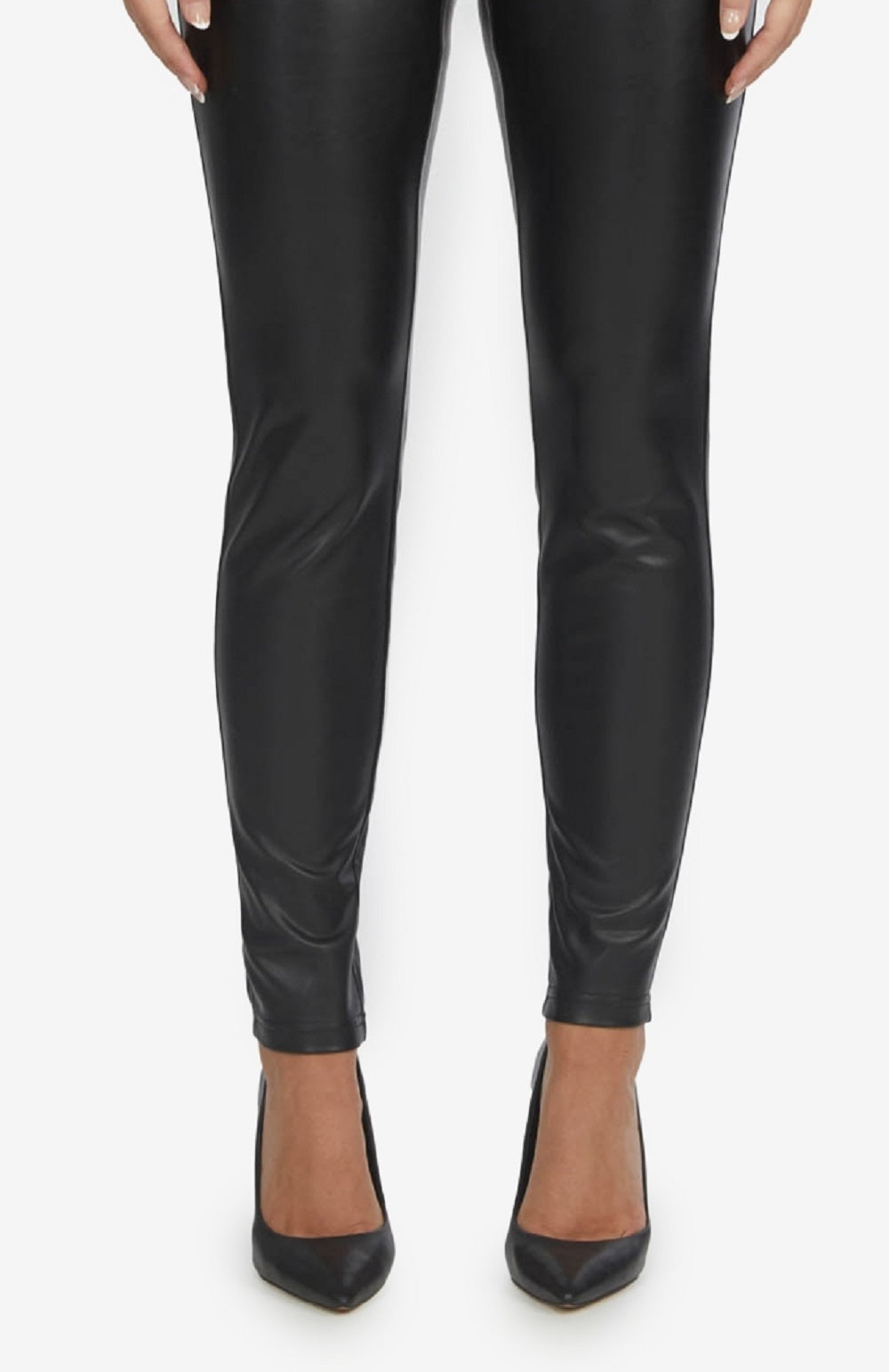 Laundry By Shelli Segal Women's Faux Leather Pull On Pants Black Size Medium