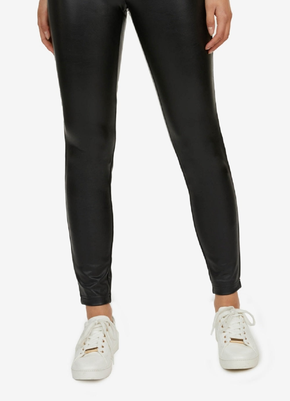 Laundry By Shelli Segal Women's Pull On Leather Pants Black Size Small