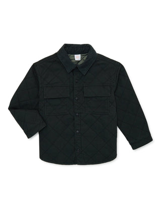 Wonder Nation Boy's Heavyweight Quilted Denim Shirt Jacket Green Size 4-18
