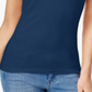 Planet Gold Junior's V Neck T-Shirt Blue Size Small