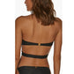 Vix Swimwear Women's Gi Solid Strappy Bikini Top Black Size Small