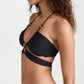 Vix Swimwear Women's Gi Solid Strappy Bikini Top Black Size Small