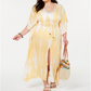 RaviyaWomen's Sizetie Dye Cover Up Dress Swim Yellow Size 1X