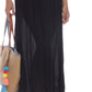 Raviya Women's Sleeveless Cover Up Maxi Dress Swimsuit Black Size Medium