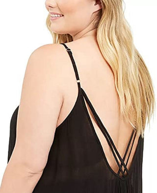 Raviya Women's Sleeveless Cover Up Maxi Dress Swimsuit Black Size 2X