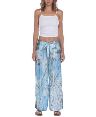 Raviya Women's Tie Dye Cover up Pants Swimsuit White Size S