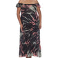 Raviya Women's Tie Dye Off The Shoulder Maxi Dress Cover Up Swimsuit Black Size 1X