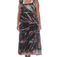 Raviya Women's Tie Dye Off The Shoulder Maxi Dress Cover Up Swimsuit Black Size 1X