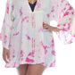 Raviya Women's Tie Dye Draw Waist Tunic Cover Up Swimsuit White Size 1X
