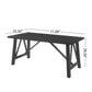 Farmhouse Style Dining Table With Wood-Like Top