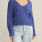 Z Supply - Vida Long Sleeve V-neck Sweater Riviera