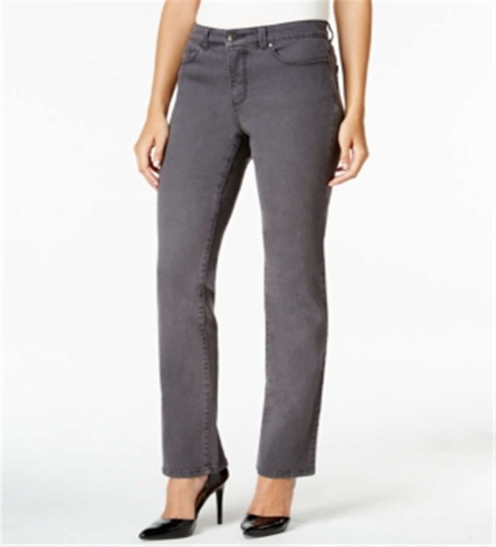 Charter Club Women's Lexington Straight Leg Jeans Gray Size 6