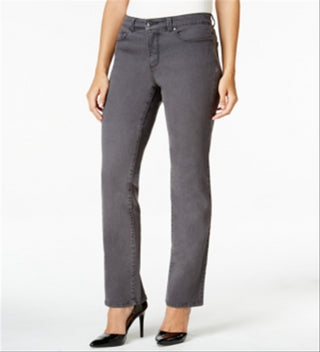 Charter Club Women's Lexington Straight Leg Jeans Gray Size 6