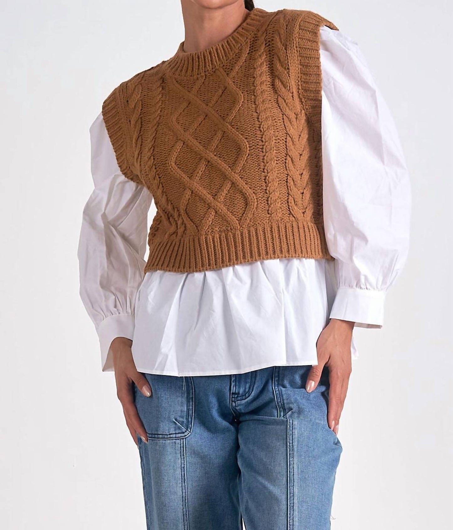 Elan - Ryan Knit Sweater Long Sleeve Top Set