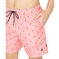 Nautica Men's Quick Dry Anchor Print 8 Swim Trunks Red Size X-Large