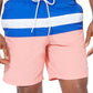 Nautica Men's Colorblocked 8 Swim Trunks Pink Size Large