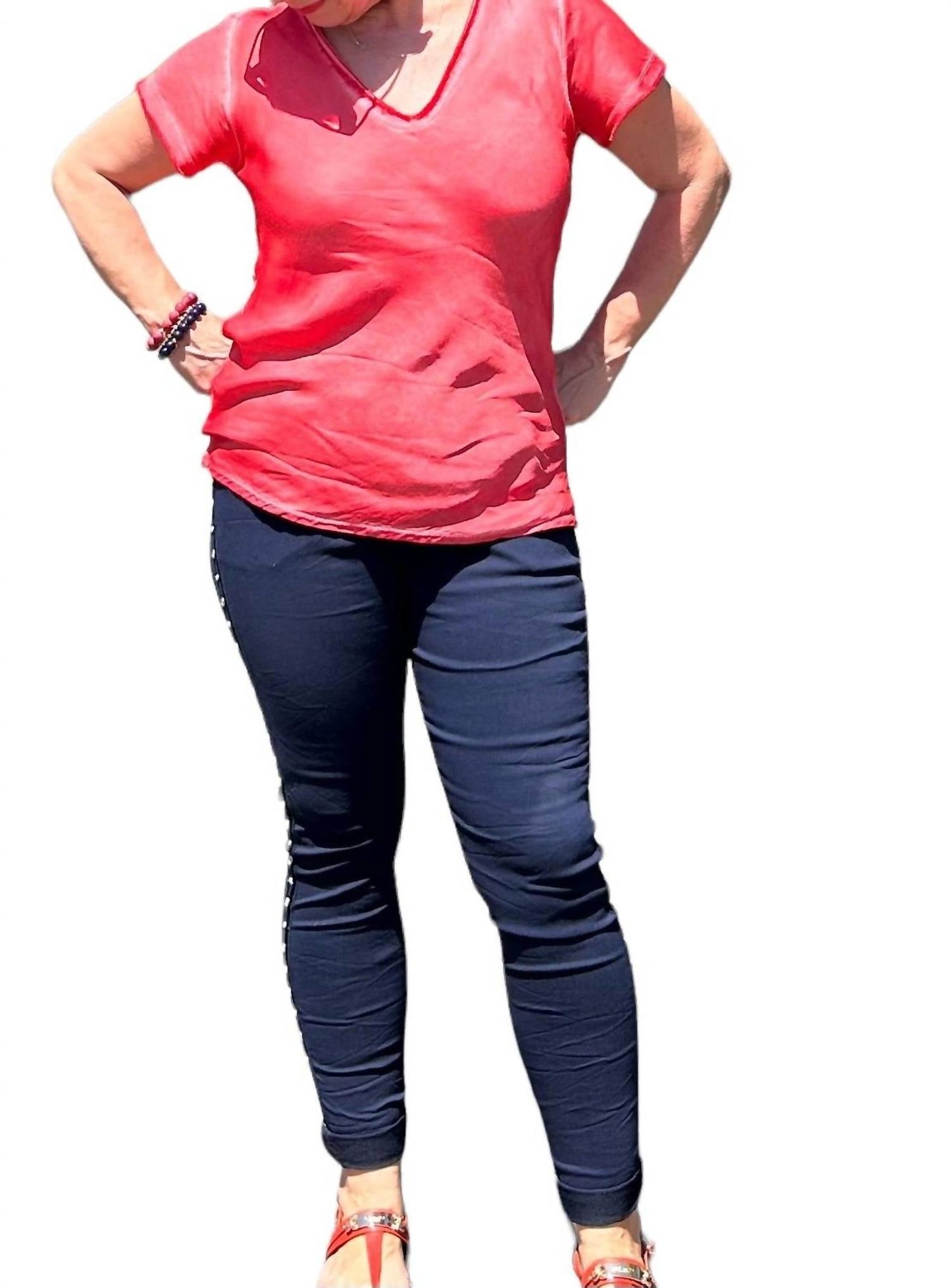 Gigi Moda - Bella Vita V Neck T-shirt